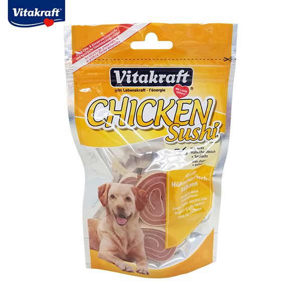 Vitakraft卫塔卡夫犬用鸡胸肉寿司卷 大 80g 上海元闲宠物用品有限公司 纽萃宝 爱达斯 宝尼 自然诱惑 卫塔卡夫 克劳德医生等 元闲宠物用品